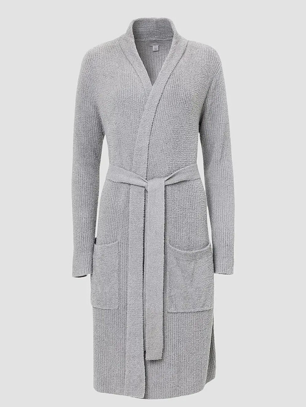 Barefoot Dreams Cozy Chic Light Robe Grey Size 1 S/M With Belt And Pockets